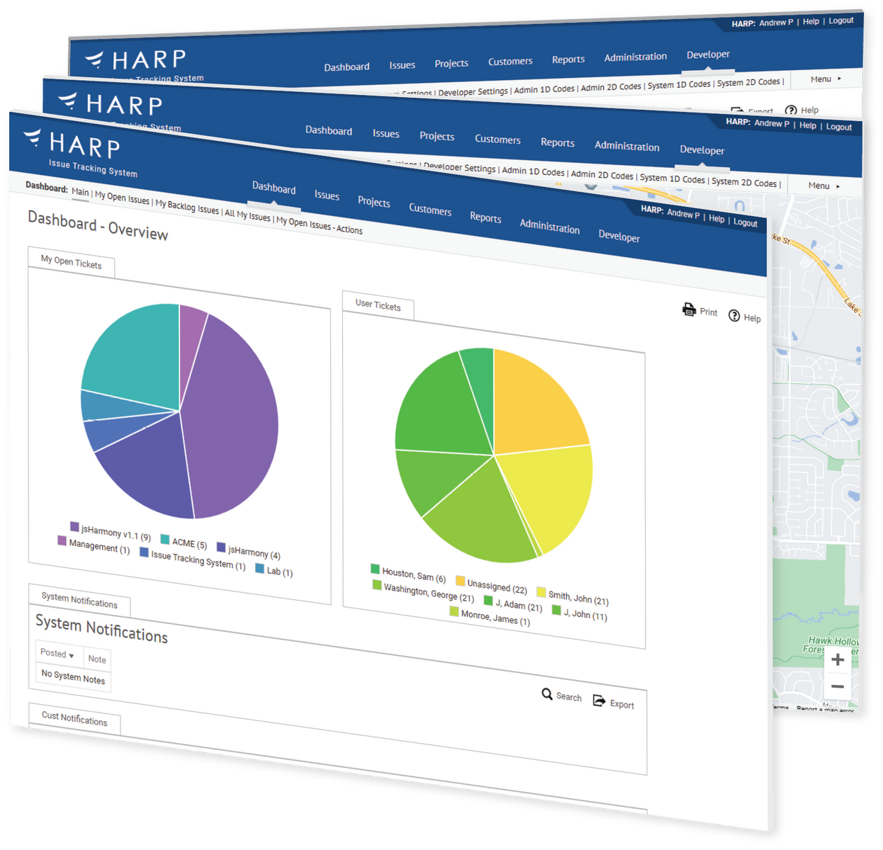 jsHarmony Business Systems screens